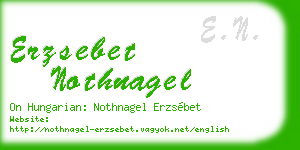 erzsebet nothnagel business card